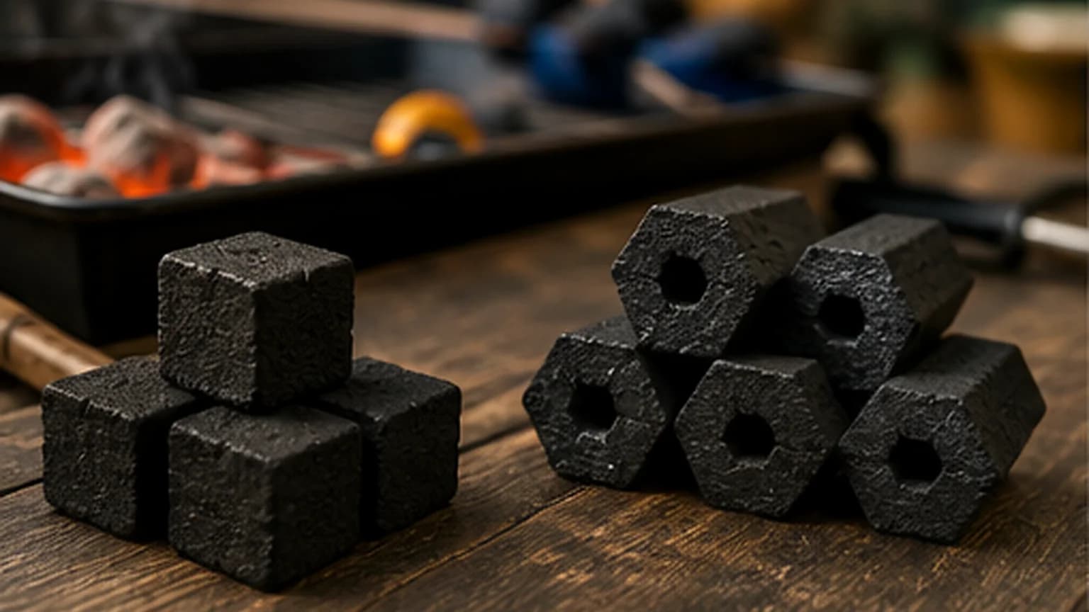 Shisha vs BBQ Charcoal Briquettes: Shape, Ash and Burn Time